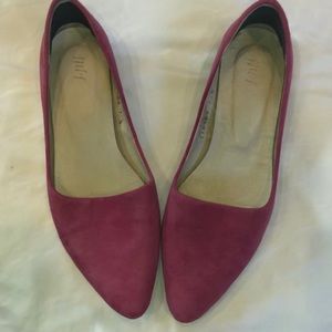 J Jill favorite skimmers HOT pink suede